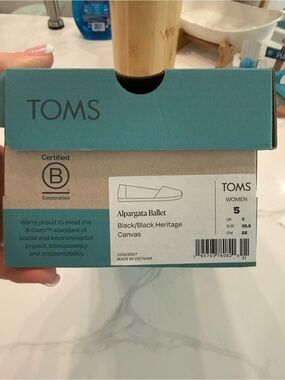 TOMS Alpargata Ballet Box in Teal and Brown